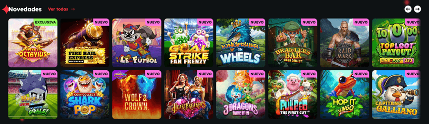 Nuevos juegos en Casino Barcelona Sección de novedades de Casino Barcelona con nuevas tragamonedas y juegos exclusivos añadidos recientemente al catálogo.
