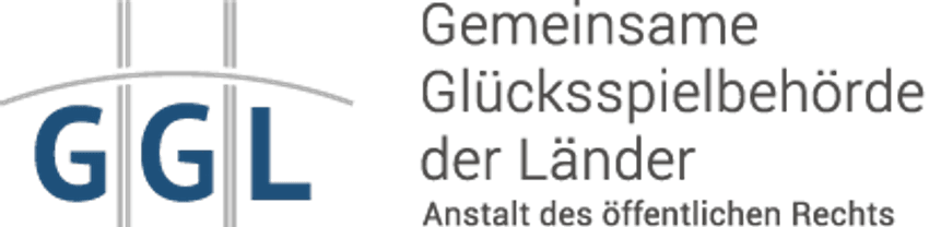 Offizielles Logo der GGL – Glücksspielaufsicht in Deutschland Logo der Gemeinsamen Glücksspielbehörde der Länder (GGL)
