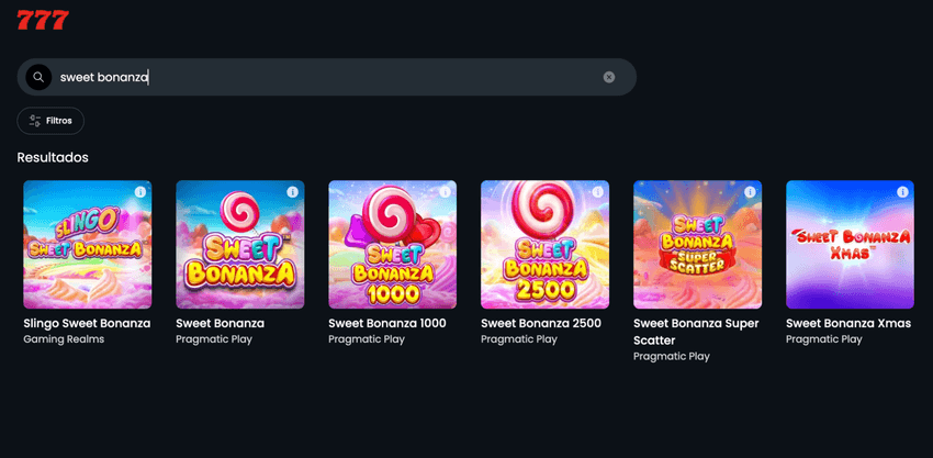 Juegos Sweet Bonanza disponibles en Casino777 Resultados de búsqueda de Sweet Bonanza en Casino777