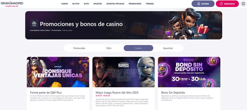 Promociones y bonos Gran Casino Madrid Página de promociones de Gran Casino Madrid