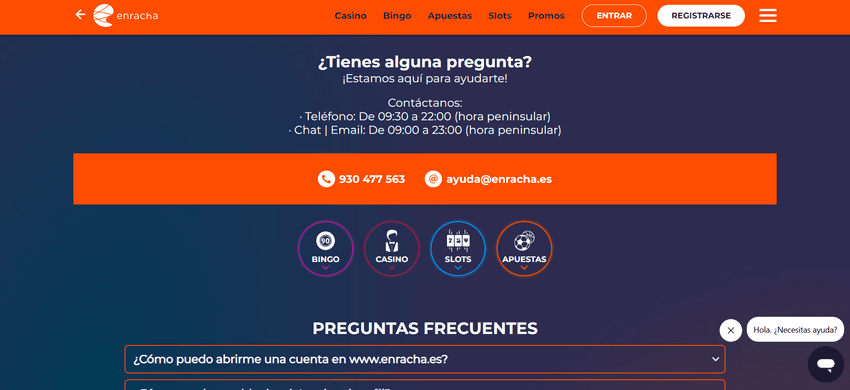 Atención al cliente de Enracha España Centro de ayuda de Enracha con teléfono, correo electrónico y preguntas frecuentes
