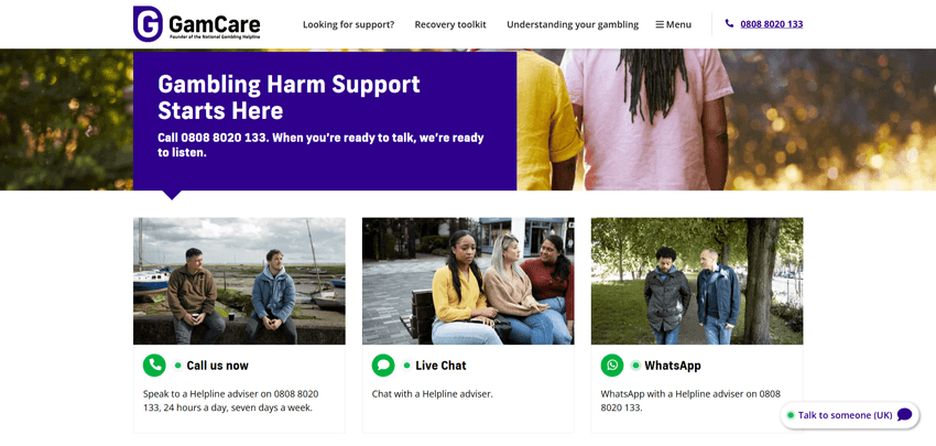GamCare – Gambling Harm Support Starts Here GamCare Homepage